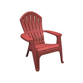 Adams RealComfort 8371-95-3900 Adirondack Chair, 250 lb Weight Capacity, Polypropylene Frame, Merlot Frame