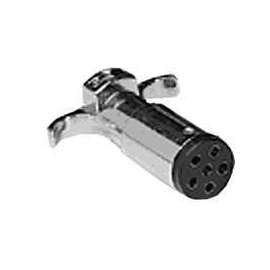 HOPKINS 48445 Round Wire Connector, 6/12 V, 6-Pole