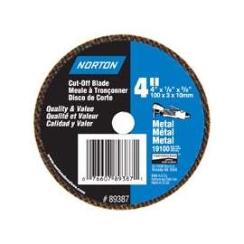 NORTON 07660789387 Cut-Off Wheel, Aluminum Oxide, 4 in Dia