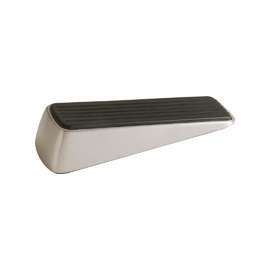 Shepherd Hardware 3314 Wedge Door Stop, Rubber, Satin Nickel