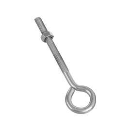National Hardware N221-663 Eye Bolt, 3/8-16 Thread, 3 in L Thread, 1 in ID Dia Eye, Stainless Steel