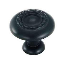 Amerock BP1585FB Cabinet Knob, 1-1/16 in Projection, Zinc, Flat Black
