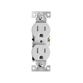 Eaton Wiring Devices TR270W-BOX Duplex Receptacle, 15 A, 2-Pole, 5-15R, White