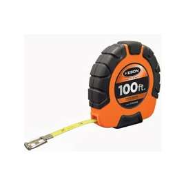 KESON ST181003X Tape Measure, 100 ft L x 3/8 in W Blade, Steel Blade, Orange