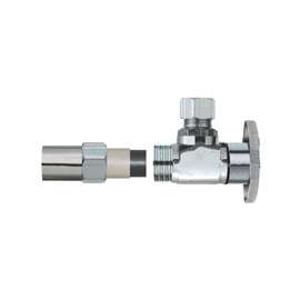 Plumb Pak PP20321LF Supply Line Valve, 1/2 x 3/8 in Compression, Brass, Chrome