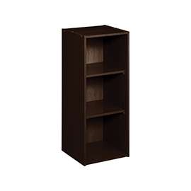 ClosetMaid 8985 Stackable Storage Organizer, 12-1/8 in OAW, 31-1/2 in OAH, 3-Cube, Wood, Espresso