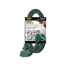 PowerZone Sjtw Triple Tap Extension Cord, 16/3, 35 Ft