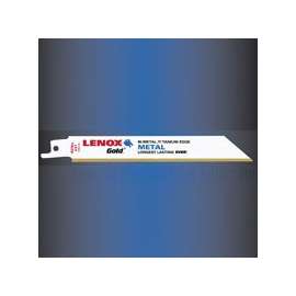 Lenox Gold 21072624GR Reciprocating Saw Blade, 24 TPI, HSS Cutting Edge, Bi-Metal, Titanium