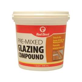 Red Devil 0664 Glazing Compound, Off-White, 1 qt Tub