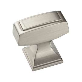 Amerock BP53029G10 Cabinet Knob, 1-3/16 in Projection, Zinc, Satin Nickel