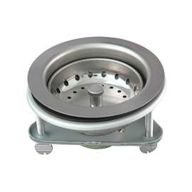 Keeney 1441SS Basket Strainer, 4.42 in Dia, Stainless Steel, Chrome