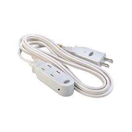 CCI 418568820 Extension Cord, 16 AWG, White Jacket