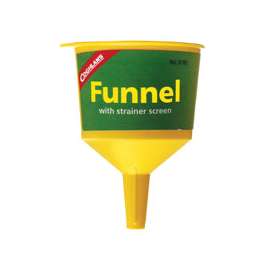 COGHLAN'S 8100 Funnel with Strainer Screen, Polypropylene Yellow Handle