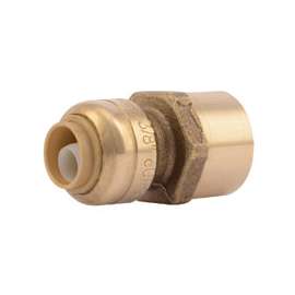 SharkBite U070LFA Connector, 3/8 in FNPT, 1/2 in FNPT