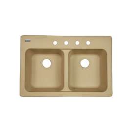 KINDRED FTS904BX Kitchen Sink, Top Mounting, Tectonite, Sand