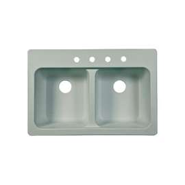 KINDRED FTW904BX Kitchen Sink, Top Mounting, Tectonite, White