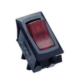 GB GSW Series GSW-42 Rocker Switch, 125/250 V, Nylon, Black