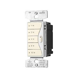 Eaton Wiring Devices 9591DS Programmable Hour Timer, 15 A, 120 V, 1, 2, 4, 8, 12 hr Off Time Setting, Desert Sand