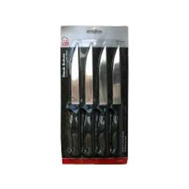 Chef Craft 20979 Steak Knife Set, 4-1/2 in L Blade, Stainless Steel Blade, ABS Handle