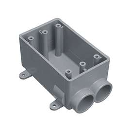 Carlon E982DFN-CTN Switch Box, Rectangular, PVC, Gray