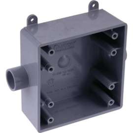 Carlon E9812DR Switch Box, Square, PVC, Gray