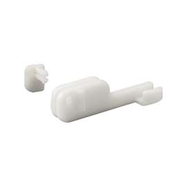 Prime-Line M 6090 Sliding Shower Door Bottom Guide and Retainer, Plastic, White