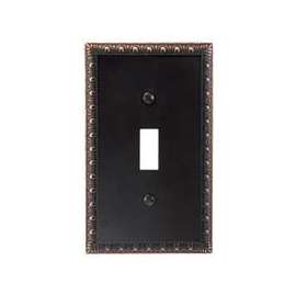 Amerelle 90TVB Rectangular Wallplate, 1-Gang, Metal