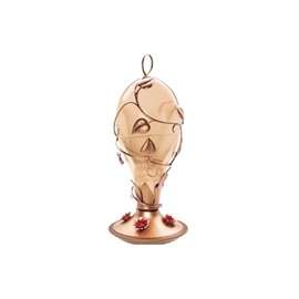 Perky-Pet 8110H-1 Hummingbird Feeder, 4 Ports/Ways, Glass/Metal, Beige