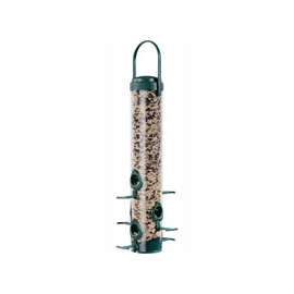 Perky-Pet 480-12 Wild Bird Feeder, 1.6 lb Seed, 6 Ports/Ways, Plastic, Clear