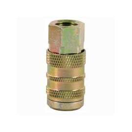Bostitch IC-14F Industrial Hose Coupler, 1/4 x 1/4 in FNPT, Steel, Plated