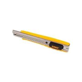 DeWALT DWHT10038 Utility Knife, 4-1/4 in L x 18 mm W Blade, 1-Blade, Ribbed Black/Yellow Handle
