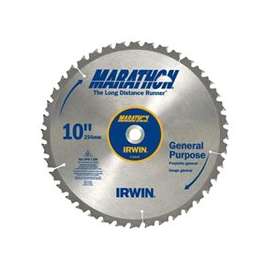 IRWIN MARATHON 24233 Table Saw Blade, 10 in Dia, Carbide Cutting Edge, 5/8 in Arbor