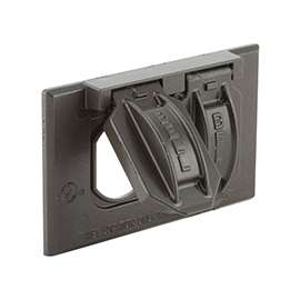 HUBBELL 5180-2 Cover, 2-13/16 in L, 4-9/16 in W, Aluminum