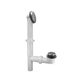 Keeney 63WK Bath Drain, Plastic, Chrome, For All Standard Size Tubs