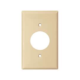 Eaton Wiring Devices 5131V-BOX Standard-Size Single Receptacle Wallplate, 1-Gang, Nylon, Ivory