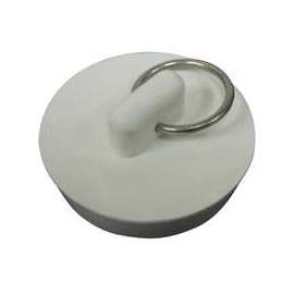 Worldwide Sourcing Drain Stopper, Fits Size 1-1/2 In, Rubber, White