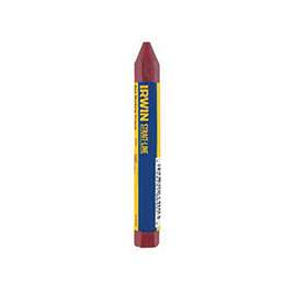 IRWIN STRAIT-LINE 66401 Permanent Lumber Crayon, Red, 12