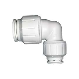 John Guest PEI212820P Pipe Reducing Elbow, 3/4 in, 1/2 in, White