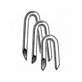 ProFIT 0079078 Fence Staple, 1/4 in W Crown, 1-1/4 in L, Electro-Galvanized