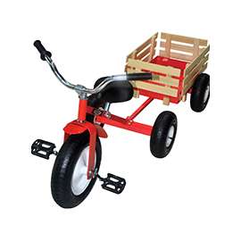 Speedway 53498 Retro Tricycle, 13 x 3 in Front Wheel, 10 x 3-1/2 in Rear Wheel, Classic Red