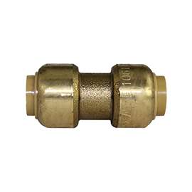 SharkBite U006LFA Tube Coupler, 3/8 x 3/8 in, 1-27/32 in L