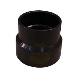 GENOVA 800 Series 81543 Adapter Coupling, 4 in Sewer Hub, 3 in Hub, Black