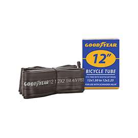 Kent 91073 Bicycle Tube, Butyl Rubber, Black, For 12 x 1-1/2 to 2-1/4 in W Bicycle Tires