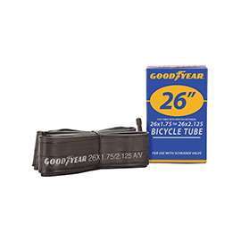 Kent 91079 Bicycle Tube, Butyl Rubber, Black, For 26 x 1-3/4 in to 2-1/8 in W Bicycle Tires