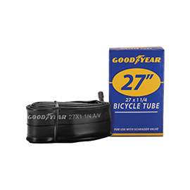 Kent 91081 Bicycle Tube, Butyl Rubber, Black, For 27 x 1-1/4 in W Bicycle Tires