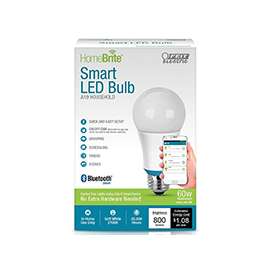 Feit Electric AOM800/827/LED/HB Smart LED Lamp, 120 V, 9 W, Medium E26, A19 Lamp, Soft White Light