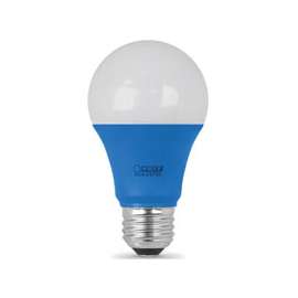 Feit Electric A19/B/10KLED LED Lamp, 120 V, 3.5 W, Medium E26, A19 Lamp, Blue Light