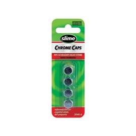 Slime 2048-A Hex Head Tire Valve Cap, Chrome, 4