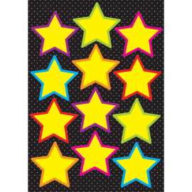 Die-Cut Magnetic Yellow Stars, 12 Pieces