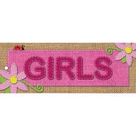 Burlap Girls Laminated 2-Sided Pass, 9" x 3.5"
